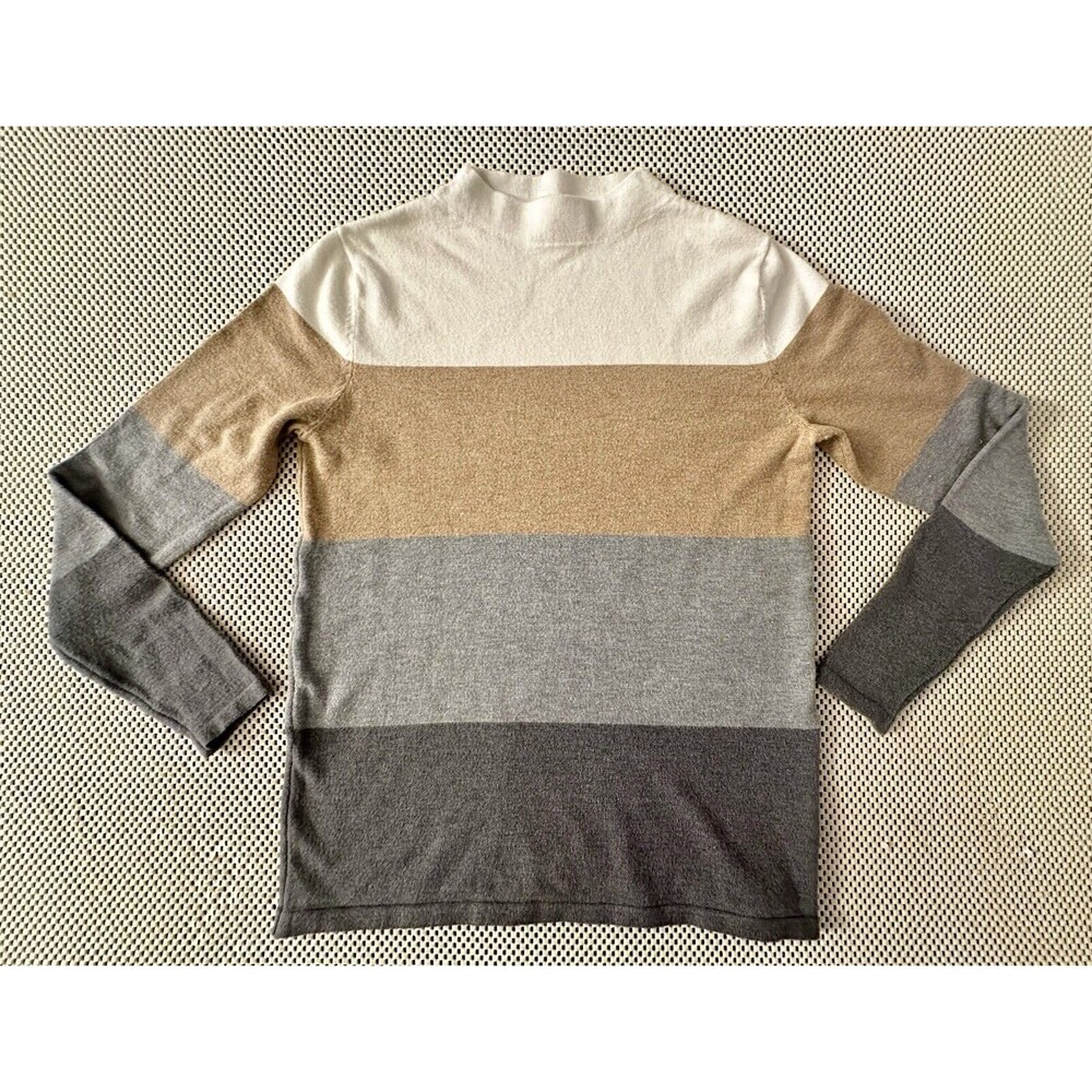 89th and Madison Sweater Women Size S Colorblock Mock Neck Lightweight Pullover